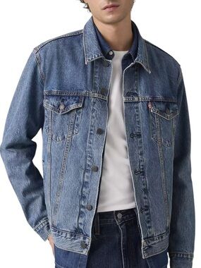Levi’s Men”: Standard Trucker Jean Jacket Med Wash Size L Original $110